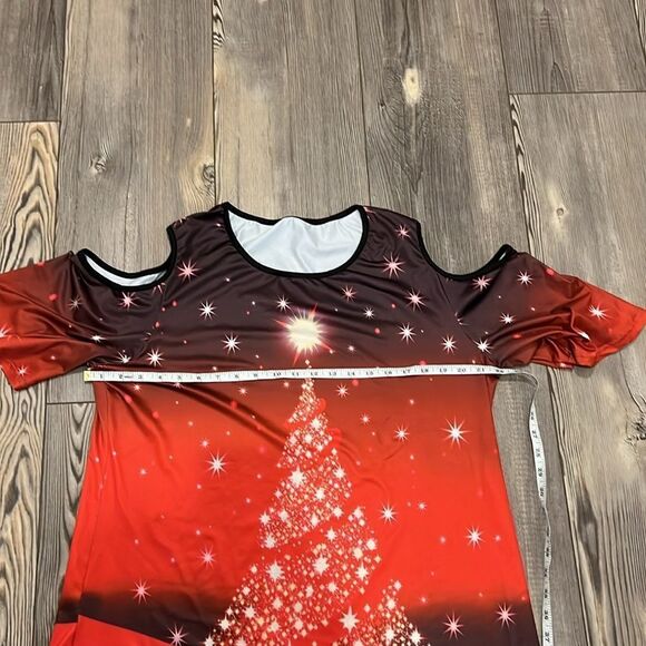 Cold Shoulder Christmas Shirt - Picture 4 of 7